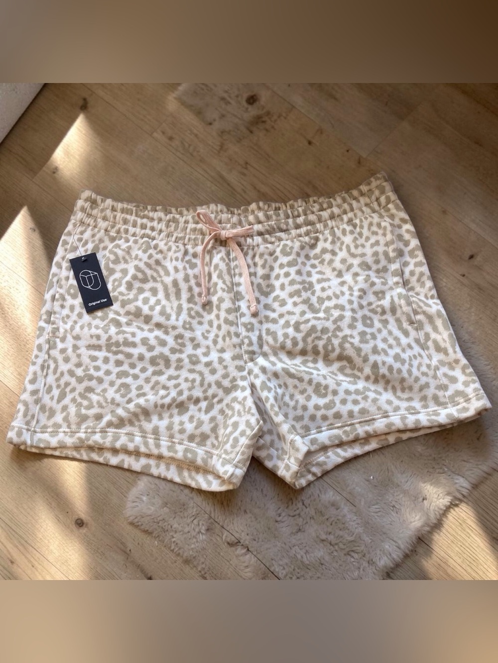 Leopard Print Sweat Shorts Original Use XL NWT